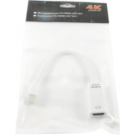   Voltronic Mini DisplayPort - HDMI 0.3m White (YT-C-MNDP(M)/HDMI(F)-B-W/08627)