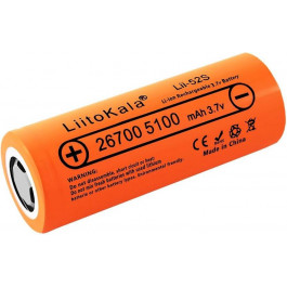   LiitoKala Li-Ion 26700 5100mAh 3.7V FlatTop 2шт/уп (LII-52S)