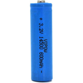   Vipow 14500 600mAh Li-Ion 1шт IFR14500 TipTop (IFR14500-600mAhTT)