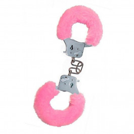   Toy Joy Наручники рожеві з хутром  Furry fan cuffs (TJ63366)