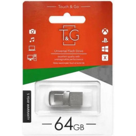   T&G 64 GB 104 Metal Series USB 3.0/Type-C Silver (TG104TC-64G3)