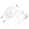 Hoco C96A Single port charger set + Lightning White - зображення 1