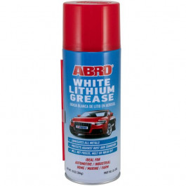   ABRO Белая литиевая смазка аэрозольный Abro LG-380 White Lithium Grease, 284г