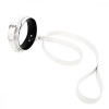 DS Fetish Нашийник з повідцем  Collar with leash white (261101143~99) - зображення 1