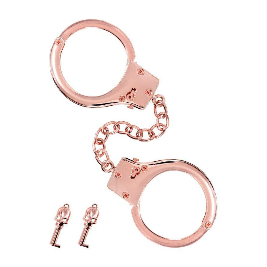 Fetish Tentation Premium Chick wrist cuffs in rose-gold metal (SX1091) - зображення 1