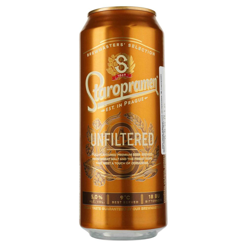 Staropramen Пиво  Unfiltered, світле, нефільтроване, 0,5 л (8593868005222) - зображення 1