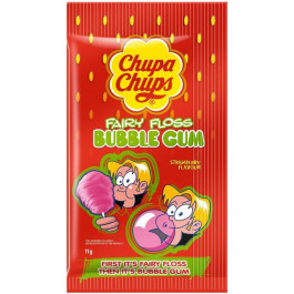   Chupa Chups Жевательная резинка Fairy Floss Strawberry, 11 г (6911316100817)