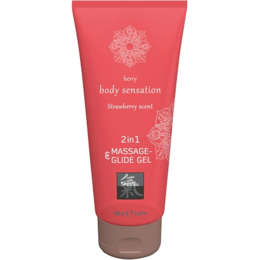 HOT Massage-& Glide gel 2in1 Strawberry scent, 200 мл (H67071) - зображення 1