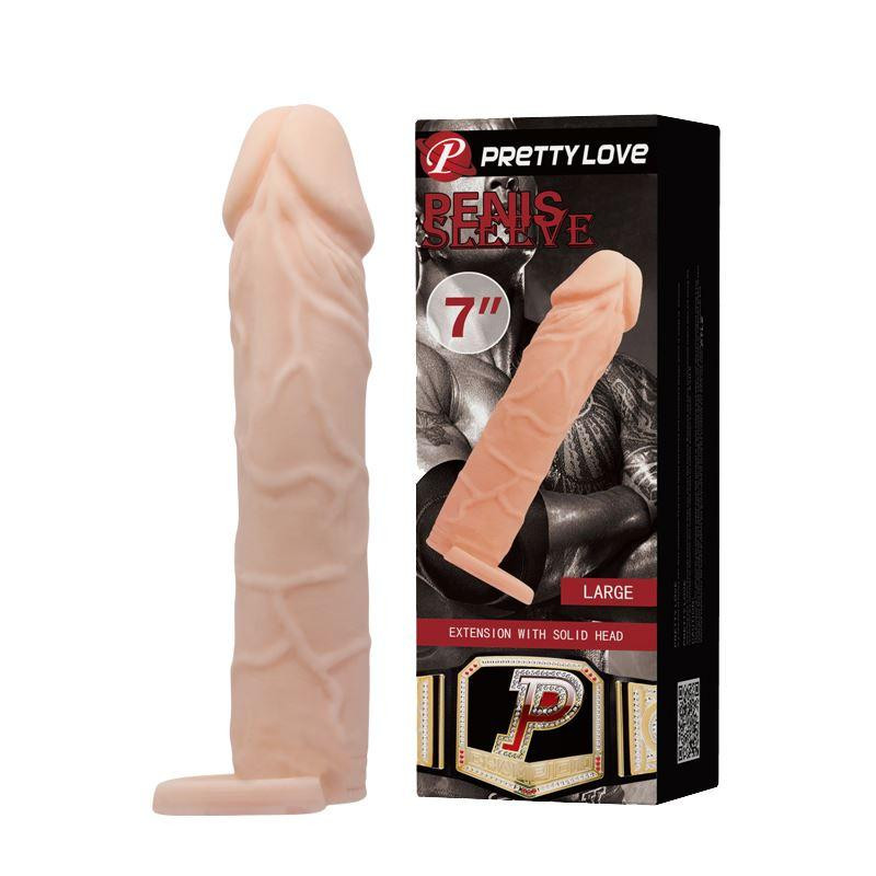 Pretty Love Penis Sleeve BI-0411 телесная 18 см (6603BI0411) - зображення 1