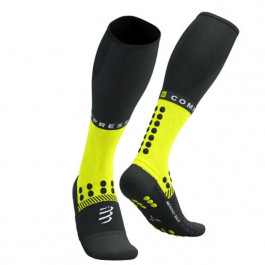   Compressport Компресійні гольфи  Full Socks Winter Run, Black/Safe Yellow, T3 (7630102585551)