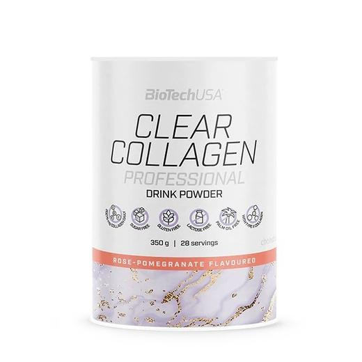 BiotechUSA Clear Collagen Professional, 350 грамм Роза-гранат - зображення 1