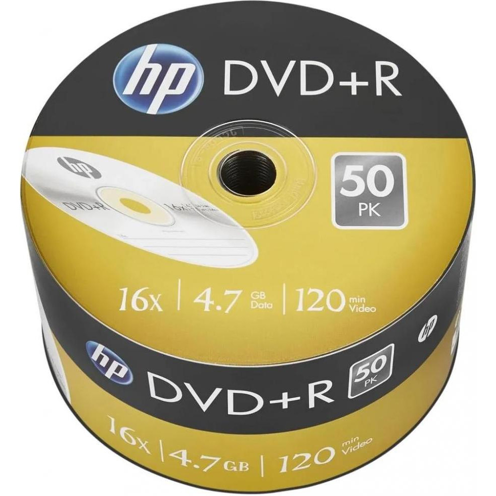 HP DVD+R 4.7 GB 16X 50pcs (69305/DRE00070-3) - зображення 1