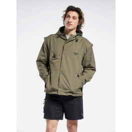   Reebok Спортивна вітровка чоловіча  Cl Camping Jacket GS4186 S Хакі (4064054264982)