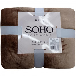   SOHO Плед  поліестер Plush Brown двоспальний 200x230 см (A120154)