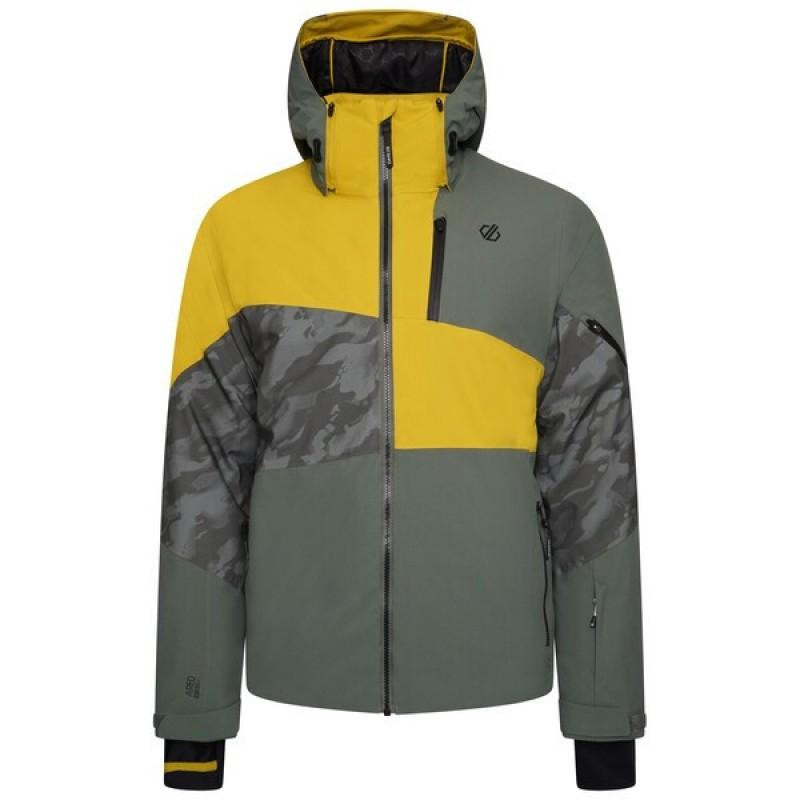 Dare2B Гірськолижна куртка  Supernova II Jkt DMP524-RSB S Сіро-зелена з жовтим (5059404803996) - зображення 1