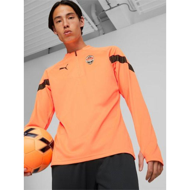 PUMA Спортивна кофта  Fcsd Training 1/4 Zip Top 76723105 Neon Citrus- Black (4064537994016) - зображення 1