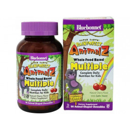   Bluebonnet Nutrition Мультивитамины для Детей, Вкус Вишни, Rainforest Animalz, Bluebonnet Nutrition, 90 жевательных конфе