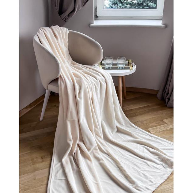 Emily Home Плед  велсофт Beige Євро 200х220 см Manner 300 г/м2 (94344448) - зображення 1