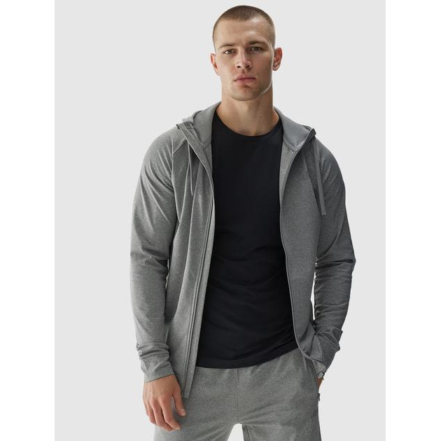 4F Спортивна кофта флісова чоловіча  Sweatshirt Fnk M403 4FWAW24TFSWM403-25M 2XL Сіра (5905700093671) - зображення 1