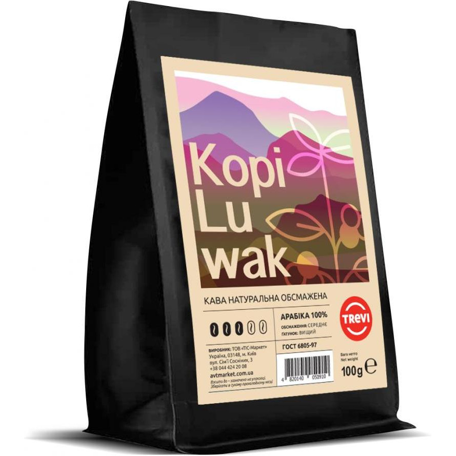 Trevi Kopi Luwak зерно 100г (4820140050910) - зображення 1