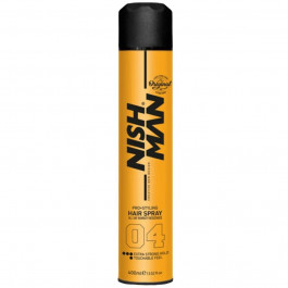   Nishman Спрей для фиксации волос  Extra Strong Hold Hair Spray 400 мл (8682035080190)