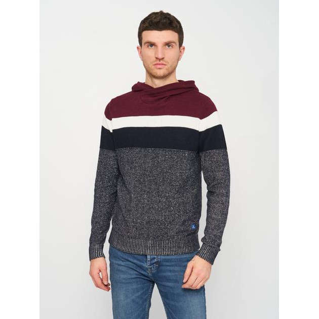 Jack & Jones Худі чоловіче  XAZ211091WOBX L Синій/Білий/Бордовий (DD8000004354347) - зображення 1