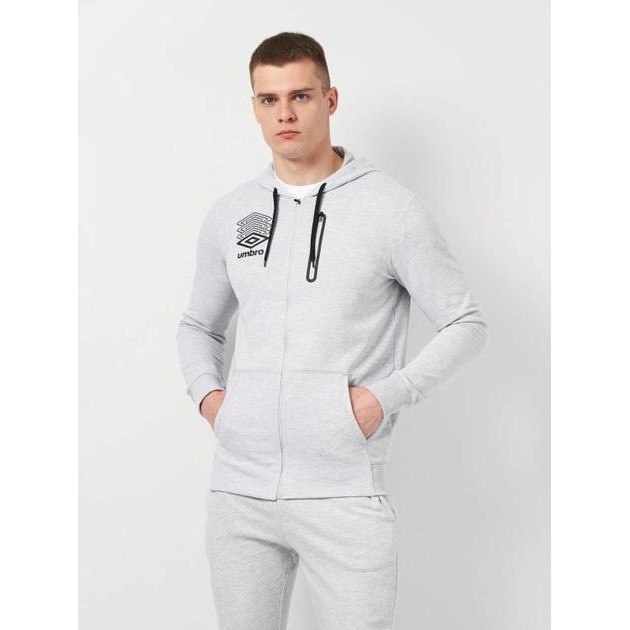 UMBRO Толстовка на блискавці чоловіча  Terrace Zip Hoodie 66423U-263 M Сіра (5063178022569) - зображення 1