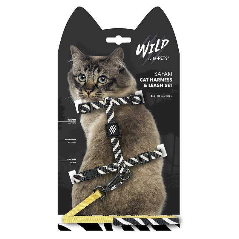 M-Pets (М-Петс) Safari Cat Harnessamp;Leash Set - Комплект Сафарі зі шлейкою та повідцем для котів 100-120  - зображення 1