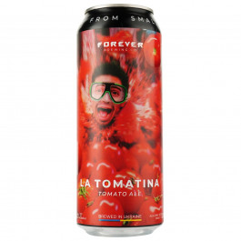   Forever Пиво  La Tomatina, світле, нефільтроване, 4,5%, з/б, 0,5 л (4820183001740)