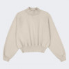 Champion Бежева жіноча кофта  mock turtle neck long sleeves sweatshirt cha117637-ASG S - зображення 5