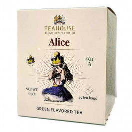   Teahouse Чай зелений  Alice №401 фруктовий у пірамідках 37.5 г (15 шт. х 2.5 г) (4820209845969)