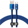 Baseus Crystal Shine Series Fast Charging Data Cable USB to Type-C 100W 1.2m Blue (CAJY000403) - зображення 1