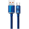 Baseus Crystal Shine Series Fast Charging Data Cable USB to Type-C 100W 1.2m Blue (CAJY000403) - зображення 2