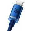 Baseus Crystal Shine Series Fast Charging Data Cable USB to Type-C 100W 1.2m Blue (CAJY000403) - зображення 3