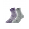 Kailas Шкарпетки трекінгові (2 пари)  Aoxue IV Mid Cut Hiking Socks Women's - Mid Gray/Violet - зображення 1