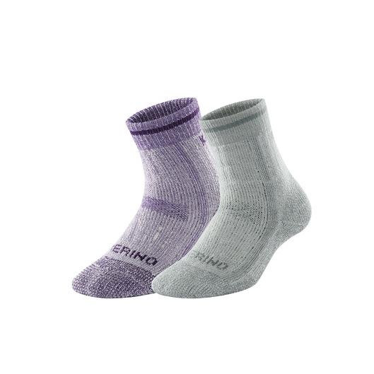 Kailas Шкарпетки трекінгові (2 пари)  Aoxue IV Mid Cut Hiking Socks Women's - Mid Gray/Violet - зображення 1