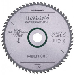   Metabo Multi cut - professional, 235x30, Z60 FZ/TZ 5°