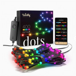   Twinkly Smart LED Dots 400 RGB LED Lights String Black Wire Plug Type C (TWD400STP-BEU)