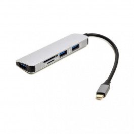   PowerPlant Type-C to 3 USB 3.0 Ports + TF/SD Card Reader Ports Adapter Hub (CA912100)