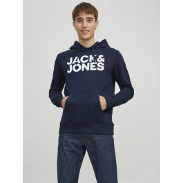   Jack & Jones Худі чоловіче  12152840 S Темно-синє (5714487361855)