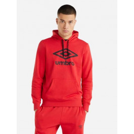   UMBRO Худі утеплене чоловіче  Large Logo Hoodie 66412U-7RA S Червоне (5063178020633)