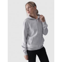   4F Толстовка на блискавці з капюшоном на флісі жіноча  Sweatshirt F1467 4FWMM00TSWSF1467-27M S Сіра (59