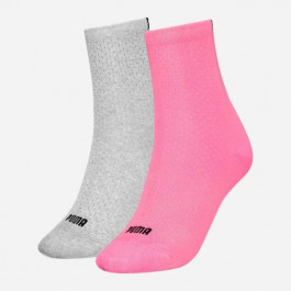   PUMA Набір жіночих шкарпеток коротких бавовняних  Women Short Sock 2P 93838603 35/38 2 пари Pink/Grey (87