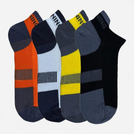   Premier Socks Набір чоловічих шкарпеток коротких бавовняних  558/2 42-43 4 пари Білий/Чорний/Жовтий/Помаранчевий (