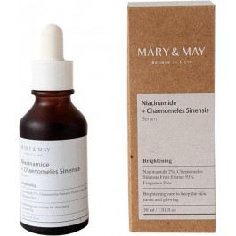   MARY & MAY Сироватка  Niacinamide + Chaenomeles Sinensis, з ніацинамідом для освітлення шкіри, 30 мл