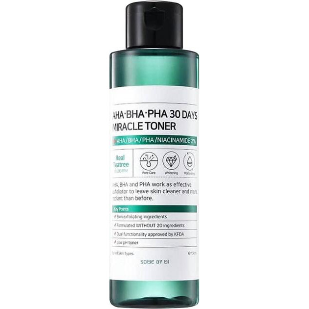 Some By Mi -  AHA BHA PHA 30 Days Miracle Toner - Очищающий тонер с AHA / BHA / PHA кислотами (8809326333661) - зображення 1