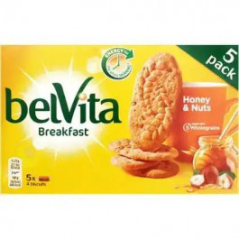   BelVita. Добрий ранок! Печенье Belvita Мед и орех с шоколадной крошкой 225 г (7622210899255)