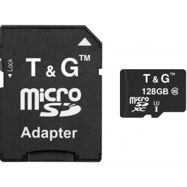   T&G 128 GB microSDXC Class 10 UHS-I (U3) + SD-adapter TG-128GBSD10U3-01