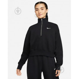   Nike Чорна жіноча кофта  W NSW PHNX FLC QZ CROP DQ5767-010