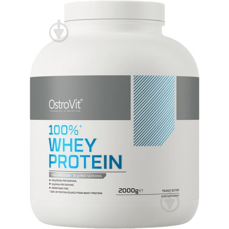 OstroVit 100% Whey Protein 2000 g /66 servings/ Peanut Butter - зображення 1